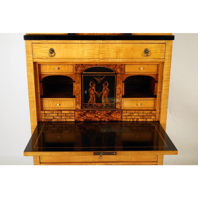 Classicist Secretaire in Maple, 181 For Sale - Image 17 of 18
