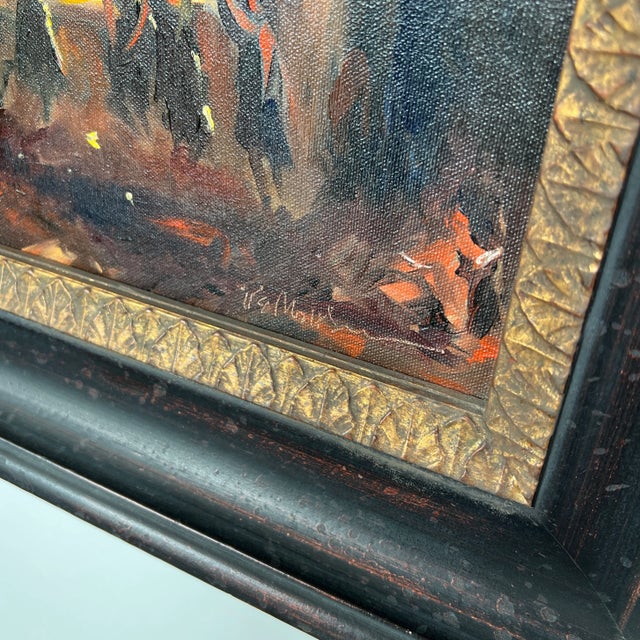 Textile Late 20th Century Landscape Oil Painting on Canvas, Framed For Sale - Image 7 of 12