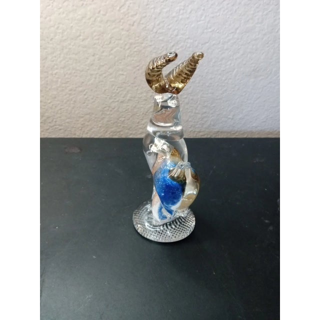 1980s 1980s Polish Art Glass Ram Figurine For Sale - Image 5 of 7