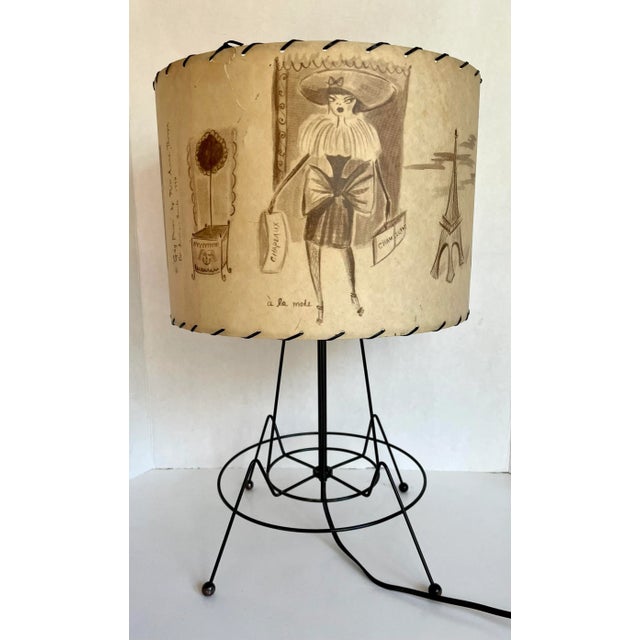 Mid-Century Modern 1998 Miss Anne Thrope "Gay Paree" for Archaic Smile Table Lamp For Sale - Image 3 of 13