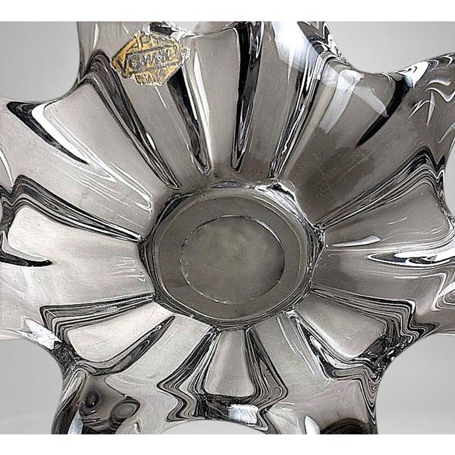 Vannes-Le-Châtel Cristalleries French Clear Crystal Centerpiece For Sale - Image 15 of 18