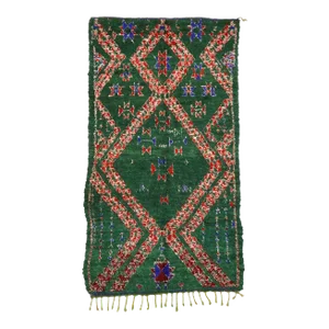 Vintage Green Beni MGuild Moroccan Rug - 06’01 X 10’09