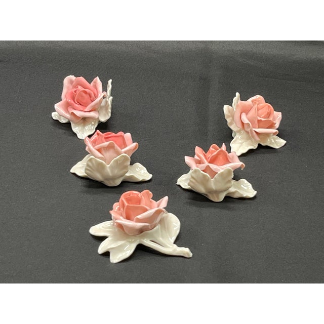 Vintage Porcelain Roses by Karl ENS Volkstedt Germany Pre-WWII - 5pc Set Amazing detail. Hand painted and each branded on...