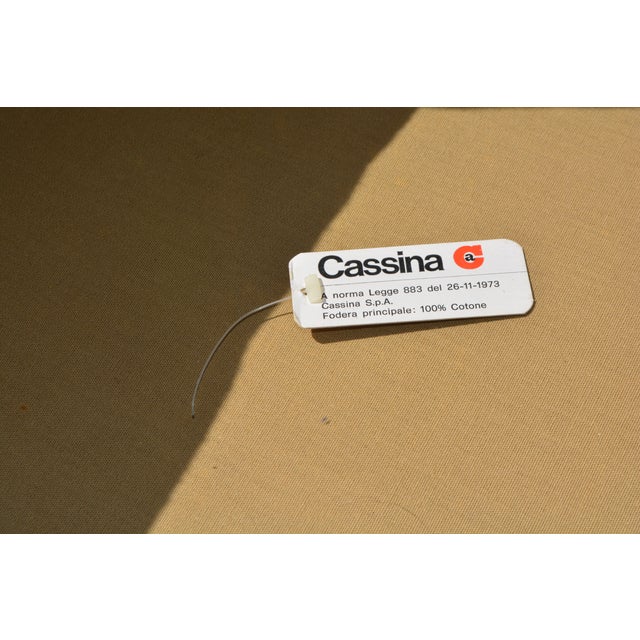 Post Modern Cream Tan Oatmeal Cassina Maralunga Couch Attributed to Vico Magistretti For Sale - Image 12 of 18