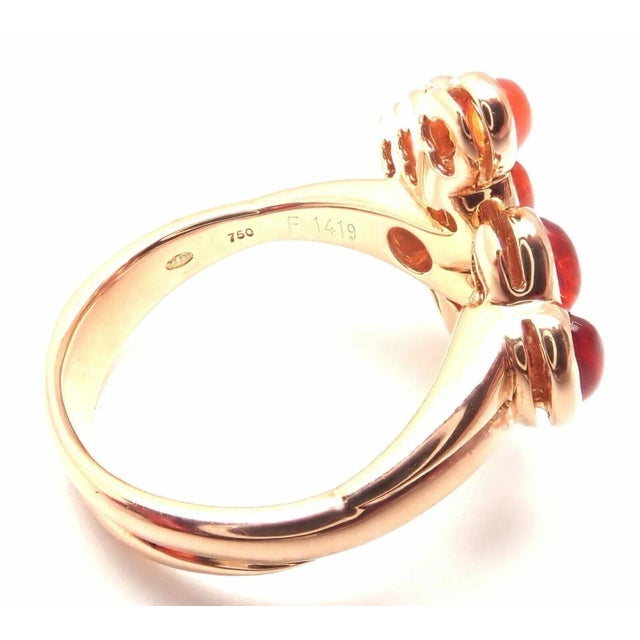 Mauboussin Paris 18k Rose Gold Diamond Tourmaline Citrine Ring, Size 8 For Sale - Image 9 of 10