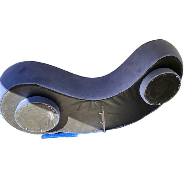 1990s 1990s Vladimir Kagan for Directional Serpentine Cloud Couch in Lavender For Sale - Image 5 of 11