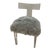 Interlude Home Tristan Klismos Chair With Grey Sheepskin Seat For Sale