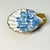 1970s Vintage Boho Chic Folk Art Coastal Découpage Clam Seashell Catchall Trinket Dish, Blue Floral For Sale - Image 4 of 10