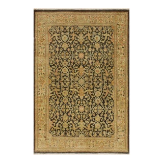 Boho Chic Lavastone Charcoal/Beige Wool Rug - 4'0'' X 5'8'' For Sale