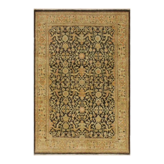 Boho Chic Lavastone Charcoal/Beige Wool Rug - 4'0'' X 5'8'' For Sale