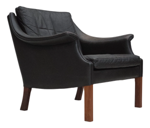 Vintage Danish Chair in Leather and Teak by Aage Christensen for Erhardsen & Andersen, 1970s
