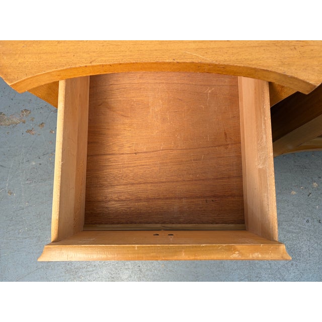 Wood Pair of Unique Mid 20th Century Modern Nightstands For Sale - Image 7 of 13