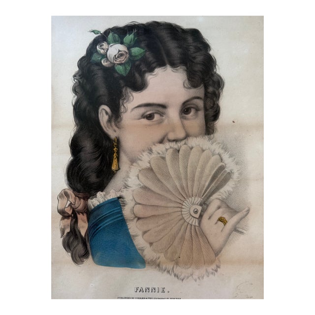 Mid 19th Century "Fannie" Currier & Ives Lithograph For Sale