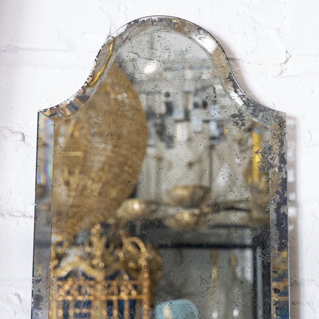 Beveled mirror and cast brass two-arm sconces For Sale - Image 12 of 12