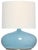 Transitional Thomas O'Brien by Visual Comfort Signature Olinda 24" Low Table Lamp in Crackled Robin with Linen Shade For Sale - Image 3 of 3