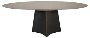 Black Glass Dining Table by Matteo Grassi