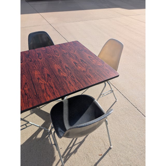 1970s Eames for Herman Miller Rosewood Segmented Base Table For Sale - Image 15 of 18