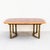 Restored 1970s Burl & Brass Mastercraft Dining Table With Two Leaves, Attributed For Sale - Image 9 of 13