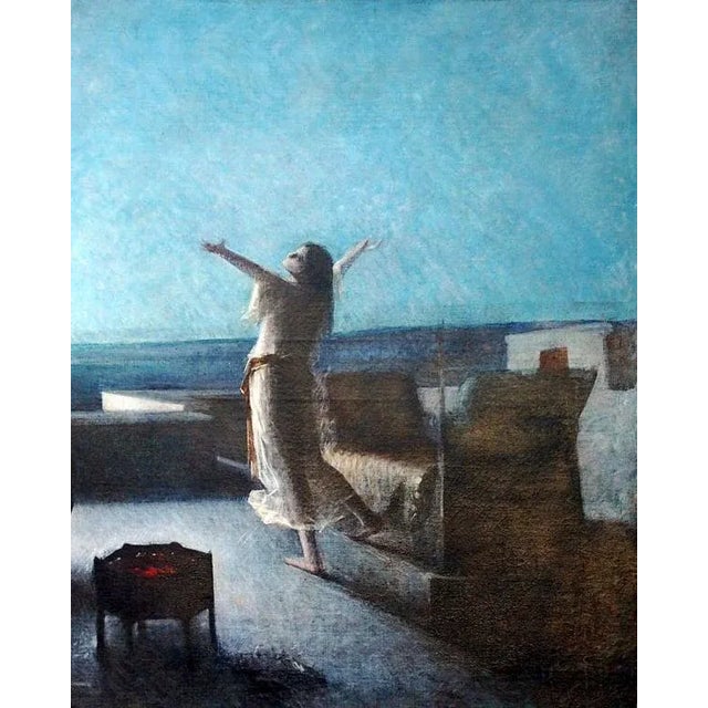 Large Continental School Style Oil Painting For Sale - Image 4 of 8