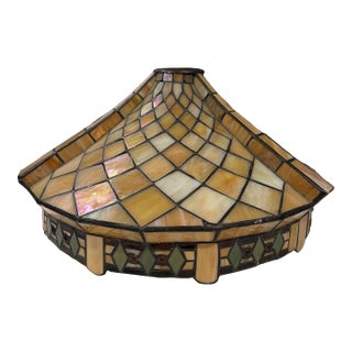 Very Rare 1920s Handmade Tiffany Style Lampshade For Sale