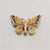 Metal Vintage 1970 Napier Black Yellow Plique-a-Jour Butterfly Brooch For Sale - Image 7 of 9