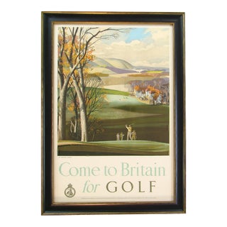 "Come to Britain for Golf" Vintage Travel Poster, Circa 1952 For Sale