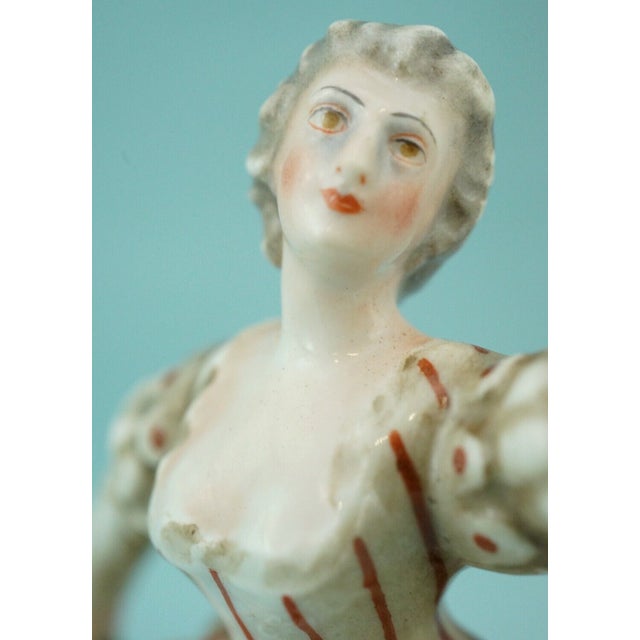 19th Century Rococo Porcelain Masks of Comedy Puppets by Ginori Doccia, Italy, Set of 2 For Sale - Image 10 of 18