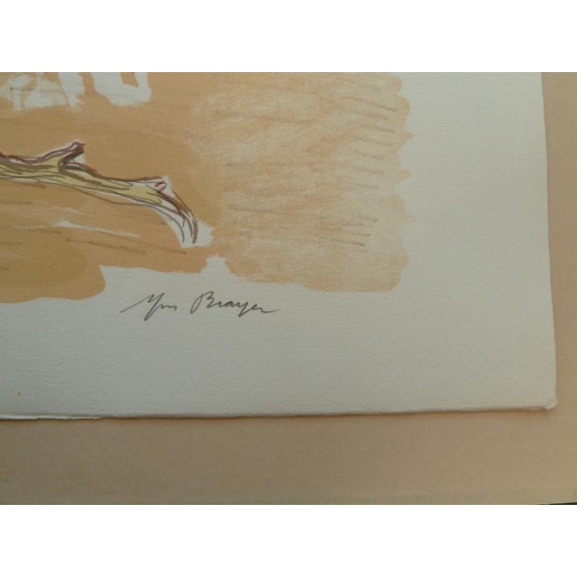 Yves Brayer, Boat on the Little Rhône, Original Signed Lithograph For Sale - Image 4 of 5
