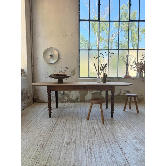 Oval Farmhouse Table in Pine, 1950s For Sale - Image 15 of 18