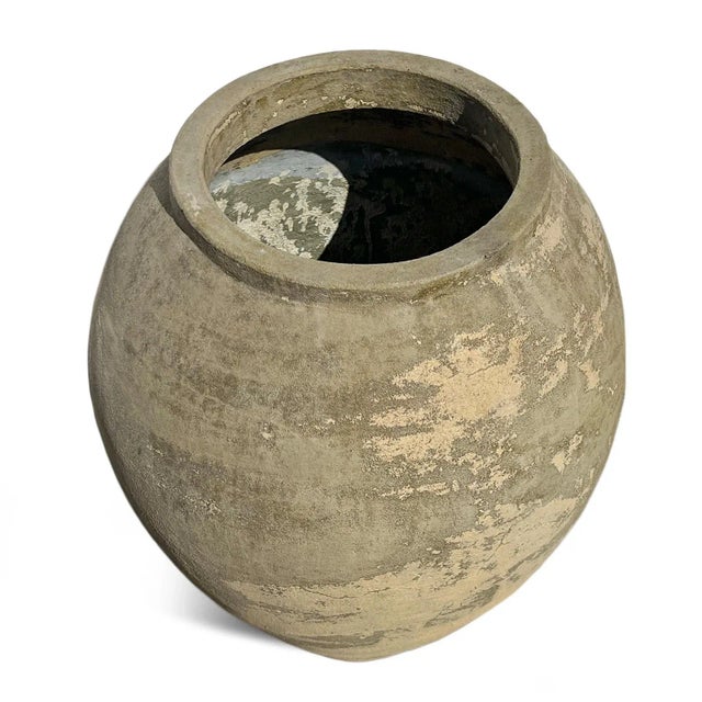 Rustic Sautern Yellow Earth Ware Vintage Pot Planter For Sale - Image 3 of 10