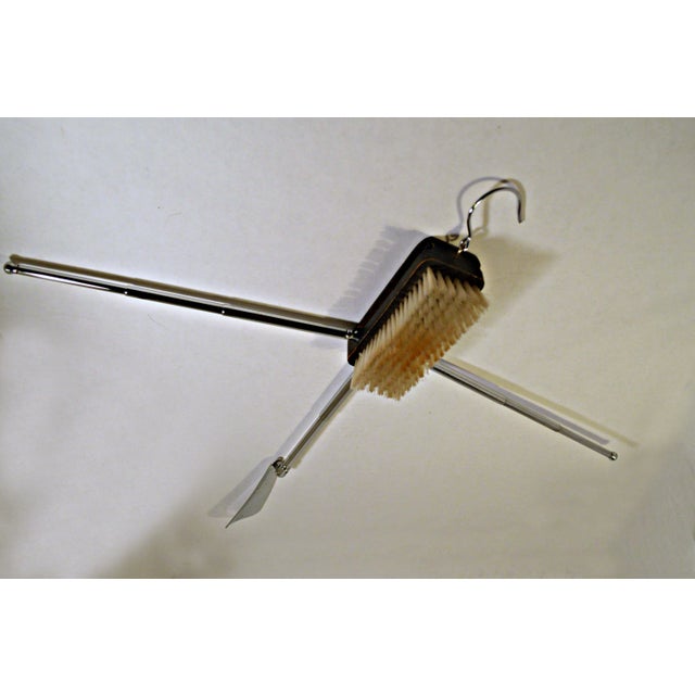 Mid-Century Modern Vintage Swank Shoe Horn, Brush, Hanger Combo - Telescopic, Travel - 1970s For Sale - Image 3 of 8