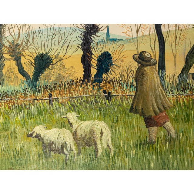 Laurent Pradat, House in the Trees, 1976, Oil on Canvas For Sale - Image 4 of 8