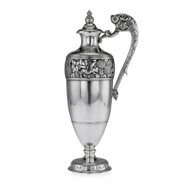 Antique Japanese Solid Silver Wine Jug by from Sadajiro & Musashiya, 1890s For Sale - Image 14 of 14