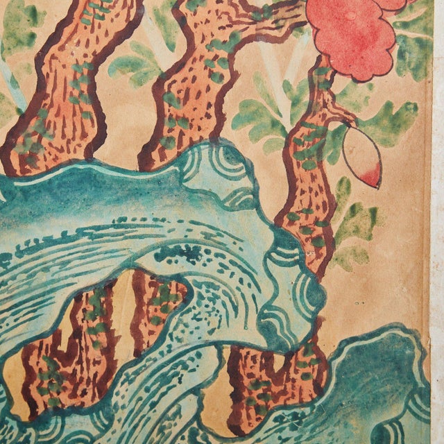 Vintage Chinese Watercolors on Paper, 20th Century (One Available) For Sale - Image 10 of 12