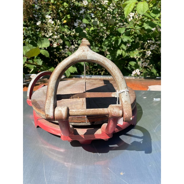 Wood Antique Industrial Cast Iron Computing Cheese Slicer French Country Farmhouse Kitchen Deli For Sale - Image 7 of 10