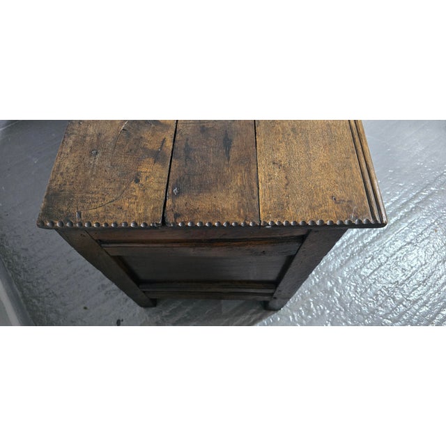 Wood Georgian Oak Coffer, 1650 For Sale - Image 7 of 13
