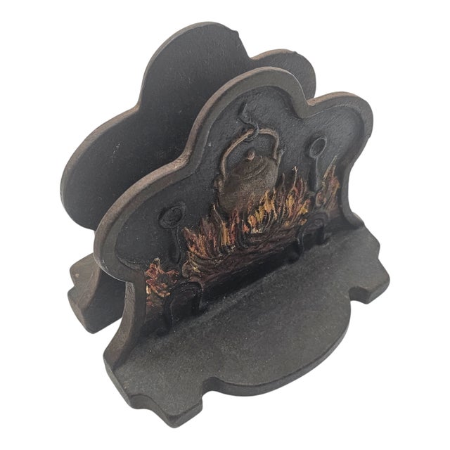 Early 20th Century American Cast-Iron Fireside Bookends, Pair For Sale - Image 13 of 15
