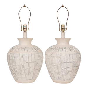 Ceramic Table Lamps by Eldorado Mfg. Co. - a Pair