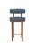 Collector Modern Moca Bar Chair in Tricot Seafoam Fabric and Smoked Oak by Studio Rig For Sale - Image 6 of 6