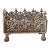 Late 19th-Century Victorian Gothic-Style Cast Iron Fleur-De-Lis Tracery Panel Jardinière on Lion Paw Feet For Sale