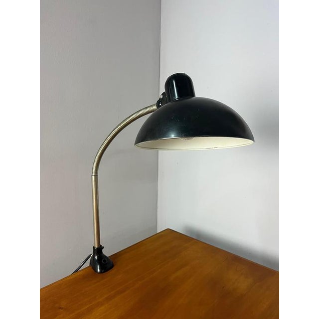 Black Clamp Lamp by Christian Dell for Kaiser Idell For Sale - Image 3 of 11