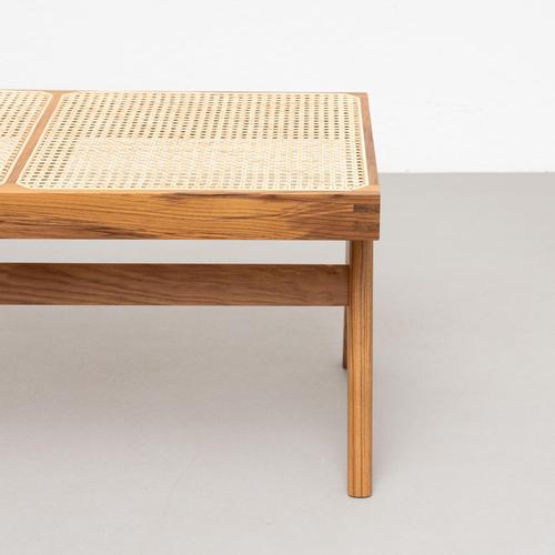 057 Civil Bench in Wood and Woven Viennese Cane by Pierre Jeanneret for Cassina For Sale - Image 11 of 18
