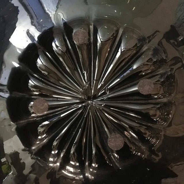 Mid-Century Modern Murano Blown Black Glass Bowl, Italy, 1960s For Sale - Image 9 of 10