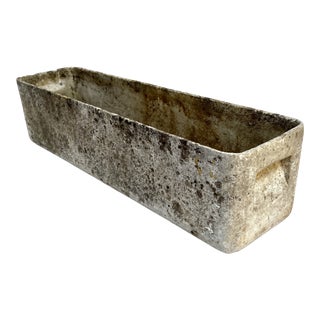 1960s French Cast Cement Oblong Planter For Sale