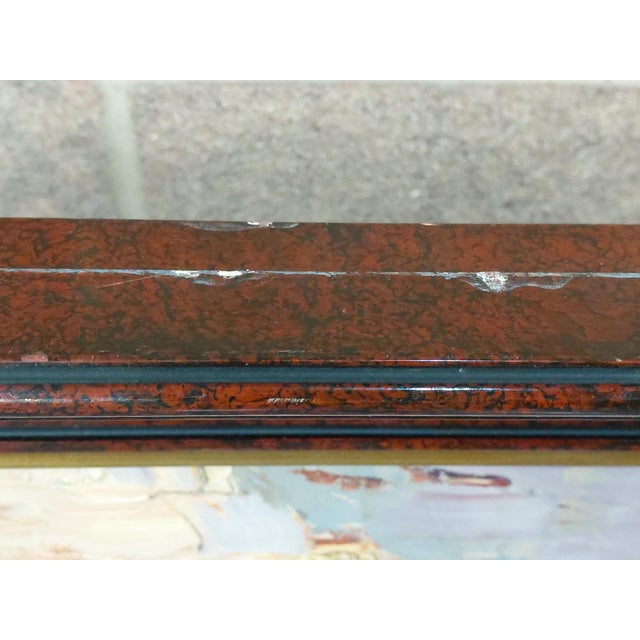 Framed Signed "A Coastal Conversation" Oil on Canvas For Sale - Image 9 of 14