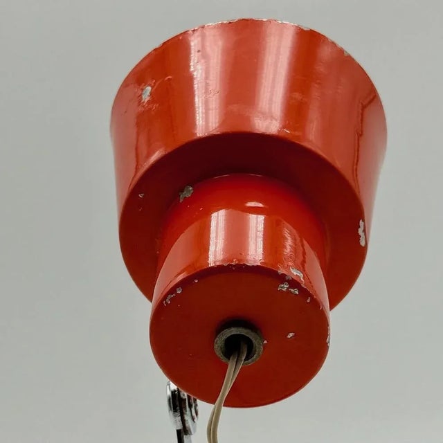 Metal Vintage Italian Targetti Sankey Orange Desk Lamp, 1970s For Sale - Image 7 of 11
