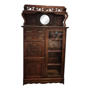 Late 18th Century Vitorian American Side-by-Side Display and Secretary Cabinet