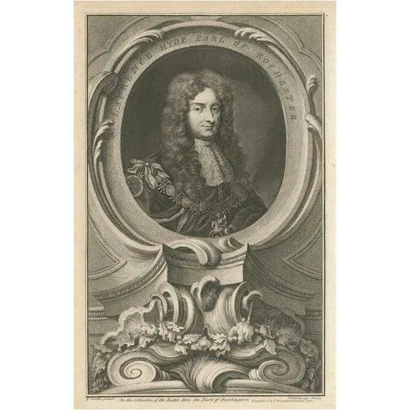 Jacobus Houbraken, Portrait of Laurence Hyde, 1st Earl of Rochester, Print For Sale - Image 6 of 6