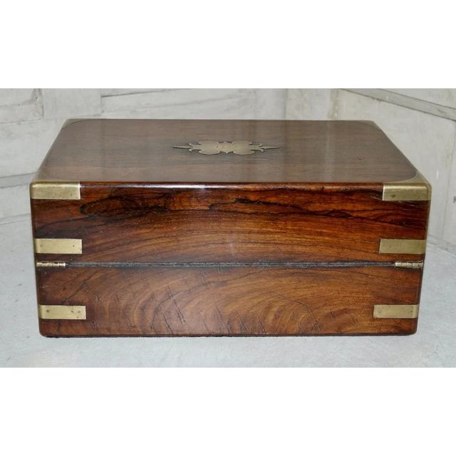 Victorian Writing Slope, 1880 For Sale - Image 4 of 9