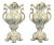 Louis-Philippe Style Porcelain and Gold Vases attributed to Jacob Petit, France, 1800s, Set of 2 For Sale